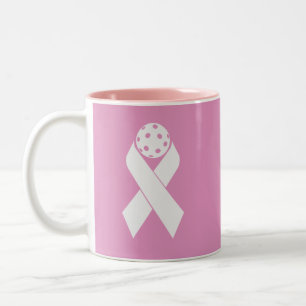 Pickleball Breast Cancer Survivor Two-Tone Coffee Mug
