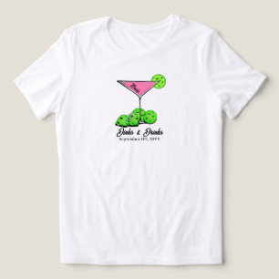 Pickleball Bridal Shower Dinks & Drinks Customized Tri-Blend Shirt