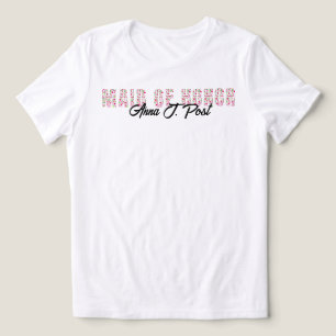 Pickleball Bridal Shower Maid of Honour Personalis Tri-Blend Shirt