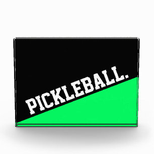 PICKLEBALL Bright Lime Green Black Colour Block
