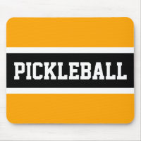 PICKLEBALL Bright Yellow Orange Black Stripes