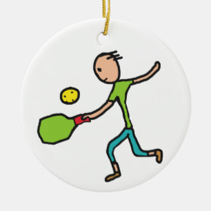 Pickleball Ceramic Tree Decoration