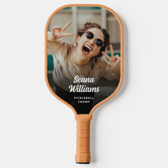 Pickleball Champ Custom Photo Personalised Paddle (Back)