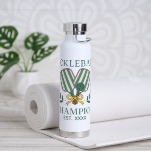 Pickleball Champion Custom Established Year Water Bottle