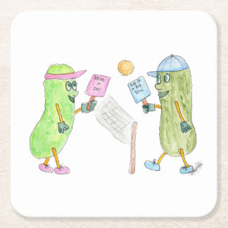 Pickleball Champion Square Paper Coaster