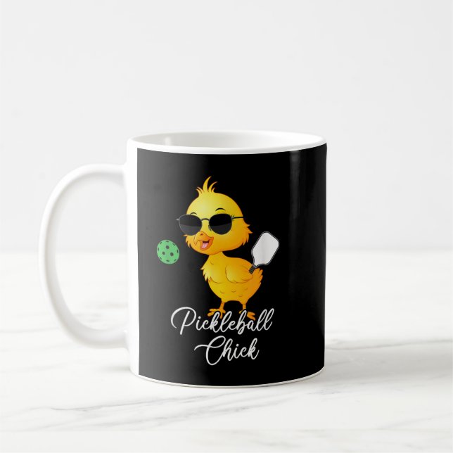Pickleball Chick, funny pickleball 310 Coffee Mug (Left)
