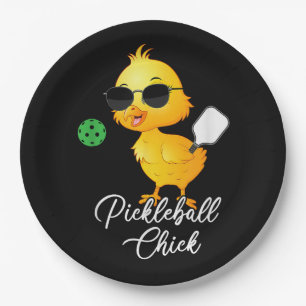 Pickleball Chick Funny Pickleball Paper Plate