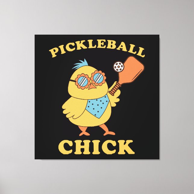 Pickleball Chick - retro Canvas Print (Front)