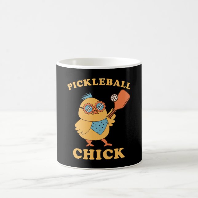 Pickleball Chick - retro Coffee Mug (Center)