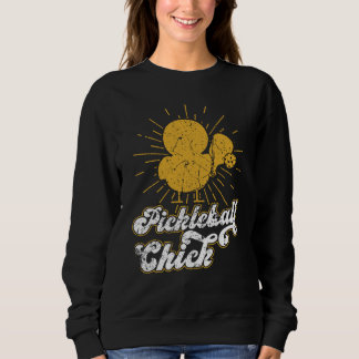 Pickleball Chick Retro Vintage  7 Sweatshirt