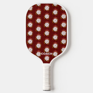 Pickleball Christmas Bauble Vintage Pattern Pickleball Paddle