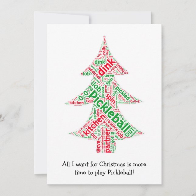 Pickleball Christmas Card (Front)