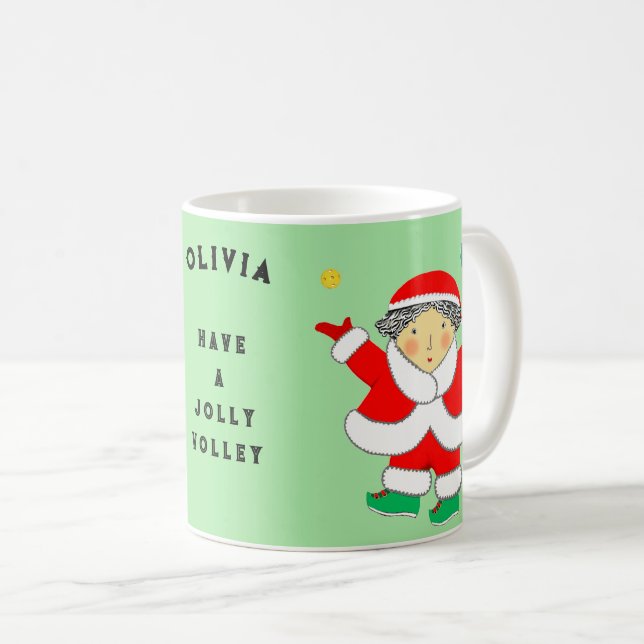 Pickleball Christmas Coffee Mug (Front Right)