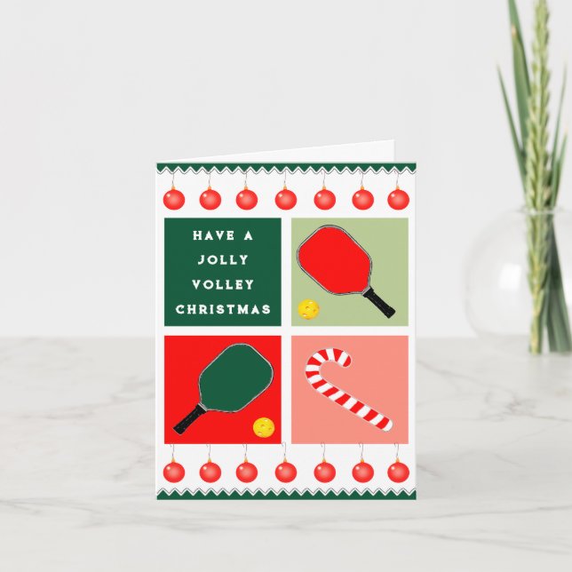 Pickleball Christmas Gift Cards (Front)