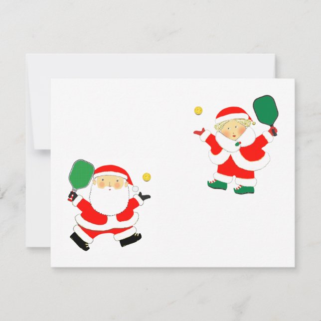 Pickleball Christmas Holiday Cards (Front)