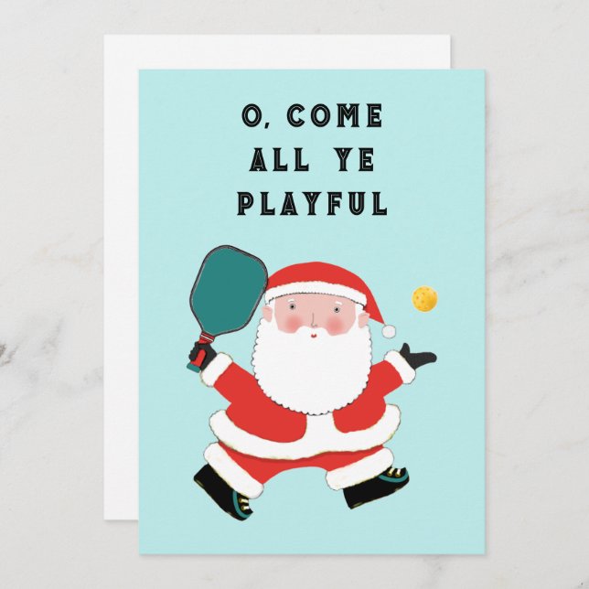 Pickleball Christmas Holiday Cards (Front/Back)