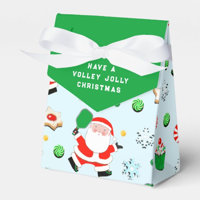 Pickleball Christmas Holiday Favour Box (Front Side)