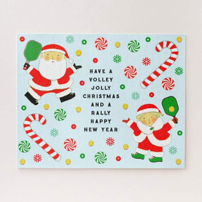 Pickleball Christmas Holiday Gift Jigsaw Puzzle (Horizontal)