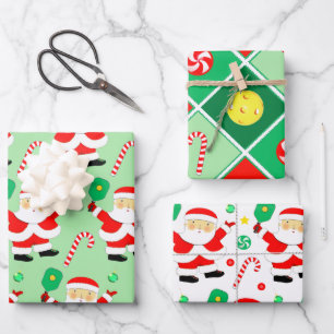 Pickleball Christmas Holiday Gift Wrapping Paper
