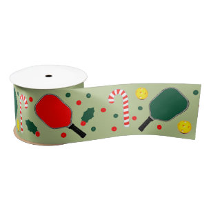 Pickleball Christmas Holiday Gifts Satin Ribbon