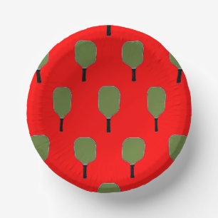 Pickleball Christmas holiday party paper plates