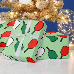 Pickleball Christmas Holiday Wrapping Paper