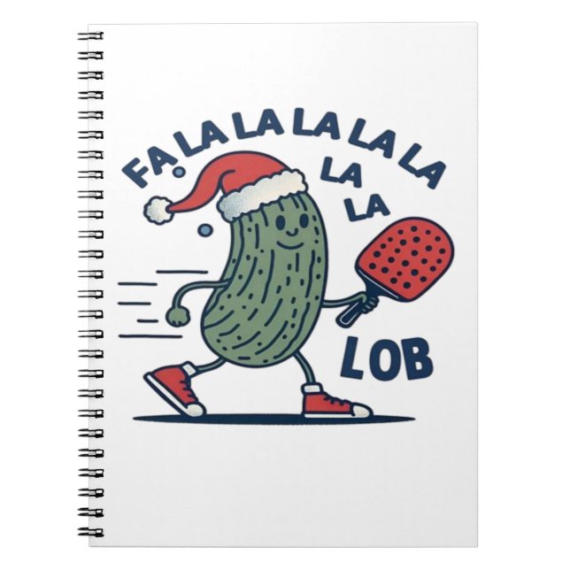 Pickleball Christmas Notebook (Front)