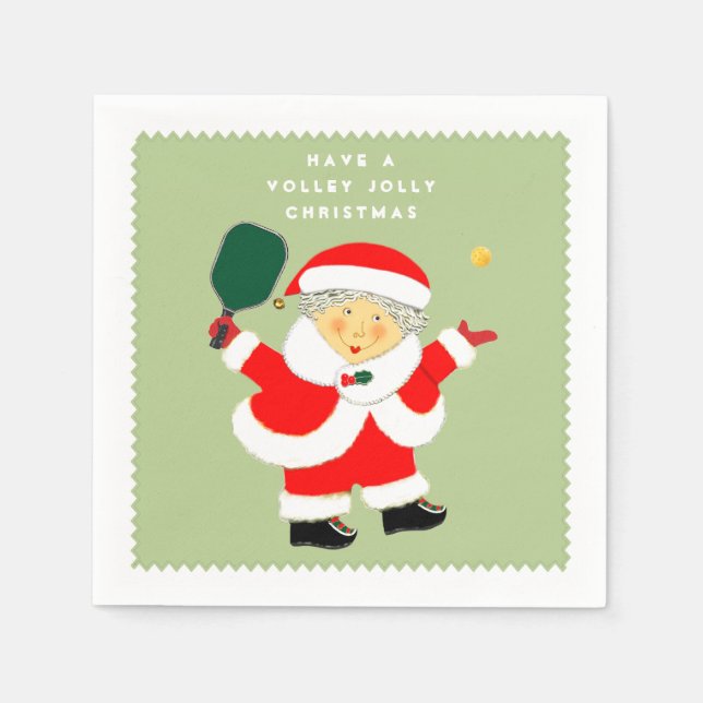 Pickleball Christmas Party Napkin (Front)