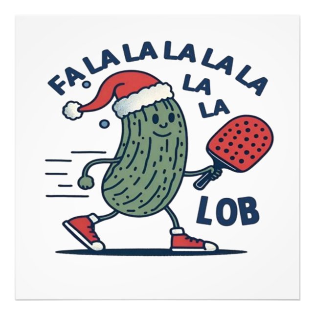 Pickleball Christmas Photo Print (Front)