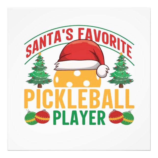 Pickleball Christmas  Photo Print (Front)