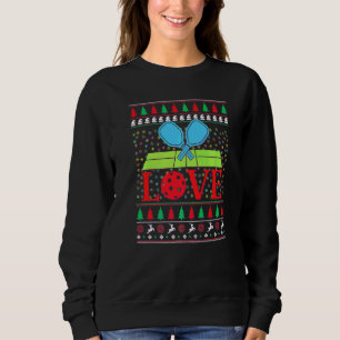 Pickleball Christmas Pickle Ball Ugly Christmas Sw Sweatshirt