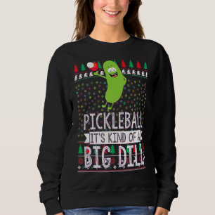 Pickleball Christmas Pickle Ball Ugly Christmas Sw Sweatshirt