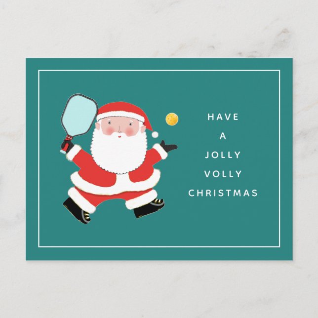 Pickleball Christmas Postcard (Front)