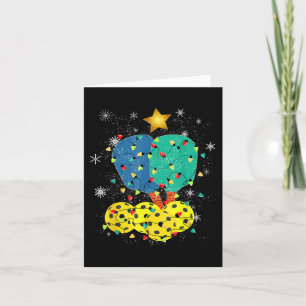 Pickleball Christmas Santa Pickleball X Mas Lights Card