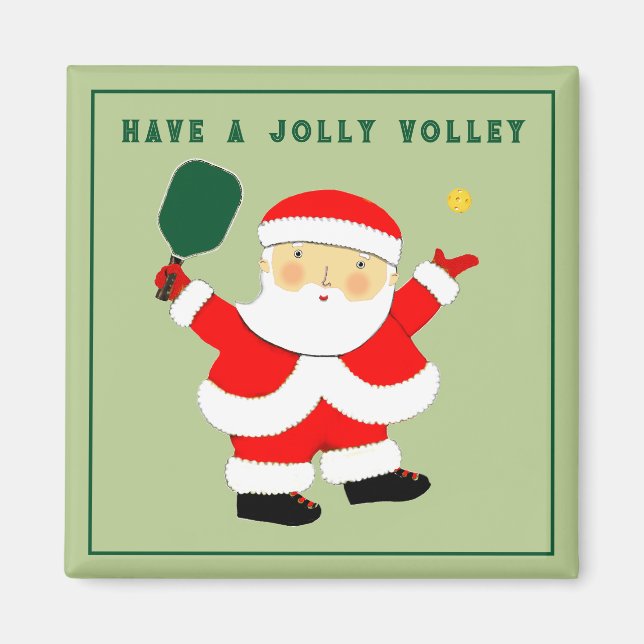Pickleball Christmas Stocking Stuffer Magnet (Front)
