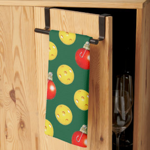 Pickleball Christmas Tea Towel