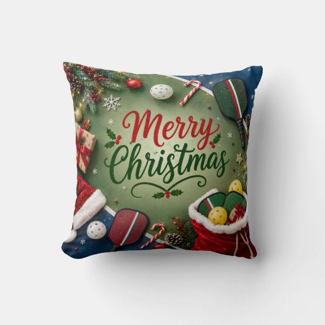 Pickleball Christmas themed  Cushion (Front)