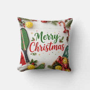 Pickleball Christmas themed Cushion