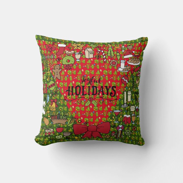 Pickleball Christmas themed  Cushion (Front)
