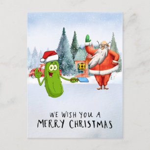 Pickleball Christmas themed Holiday Postcard