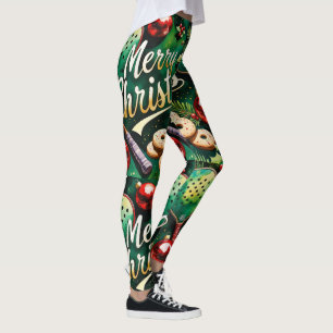 Pickleball Christmas themed  Leggings