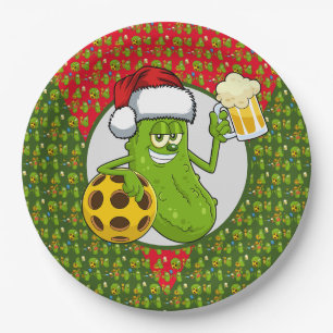 Pickleball Christmas themed  Paper Plate