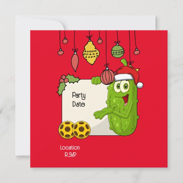 Pickleball Christmas themed  Save The Date (Front)
