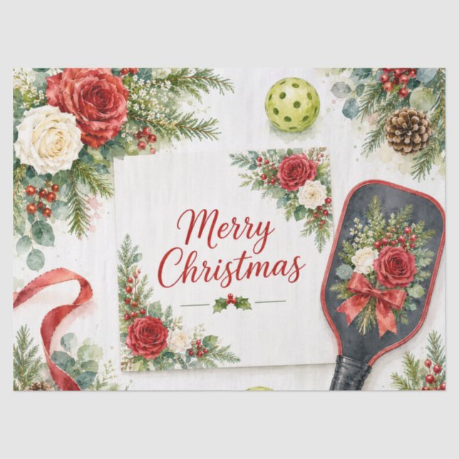 Pickleball Christmas themed  Tissue Paper (Front)