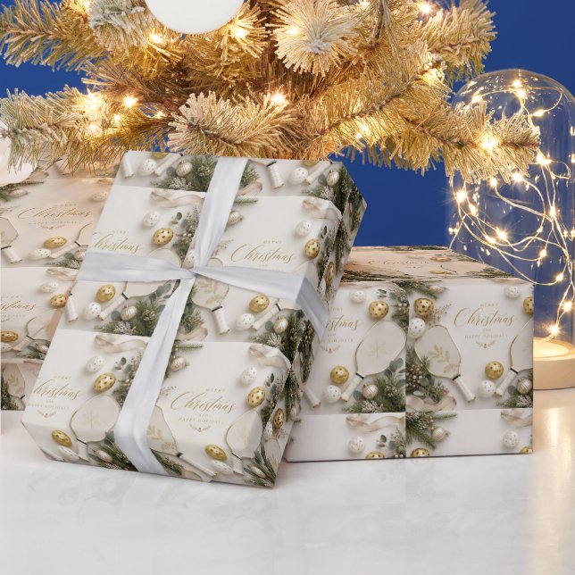 Pickleball  Christmas themed Wrapping Paper (Holidays)
