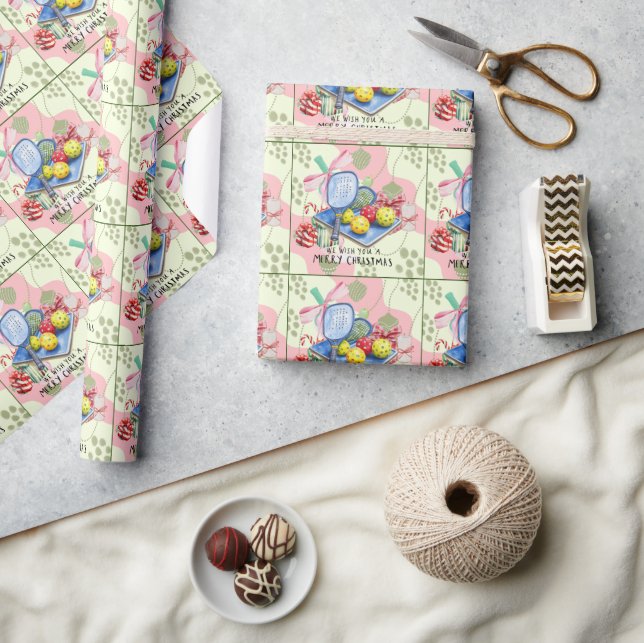 Pickleball Christmas themed  Wrapping Paper (Crafts)