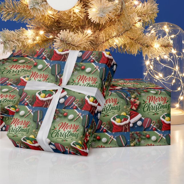 Pickleball  Christmas themed Wrapping Paper (Holidays)