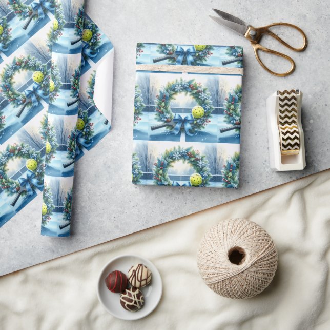 Pickleball Christmas themed Wrapping Paper (Crafts)