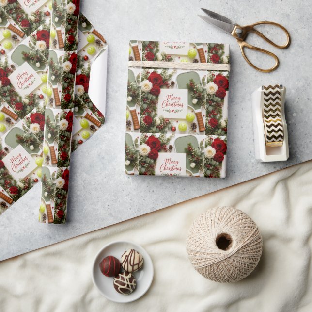 Pickleball Christmas themed  Wrapping Paper (Crafts)
