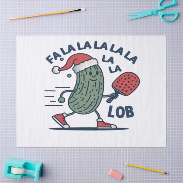 Pickleball Christmas Tissue Paper (Craft)